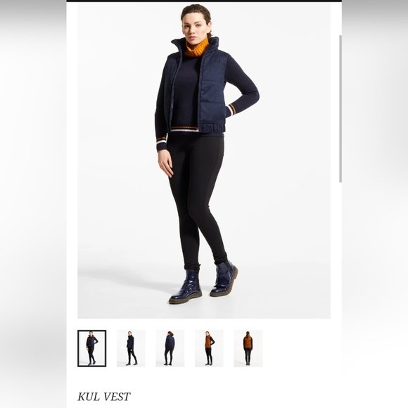 FIG Navy Suede Velvet Feel Vest - Picture 6 of 8